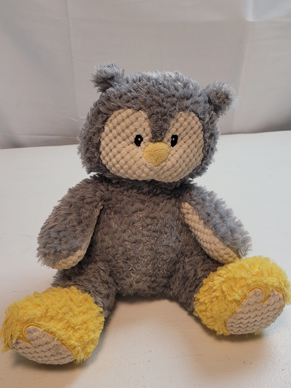 Animal Adventure Gray and Yellow Owl Plush